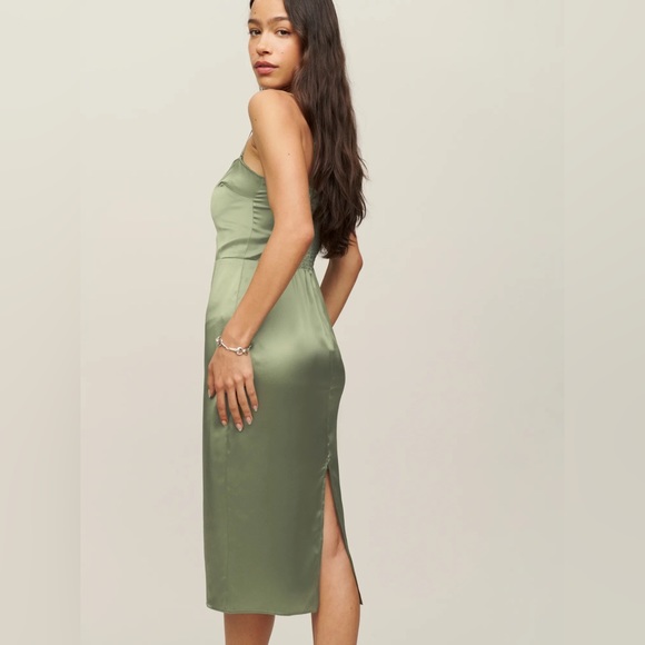 Reformation Oaklie Silk Slip Midi Dress - Picture 3 of 11